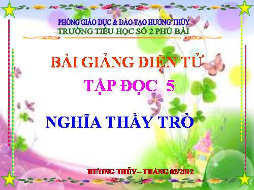 Tuần 26. Nghĩa thầy trò