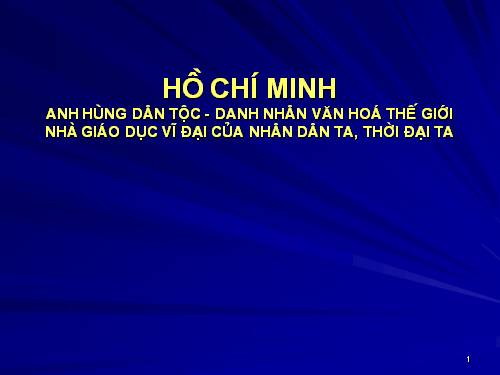 ST Nét đặc sắc về _ Hồ Chí Minh