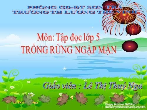 Tuần 13. Trồng rừng ngập mặn