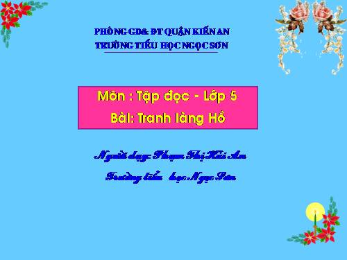 Tuần 27. Tranh làng Hồ