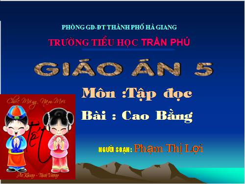 Tuần 22. Cao Bằng