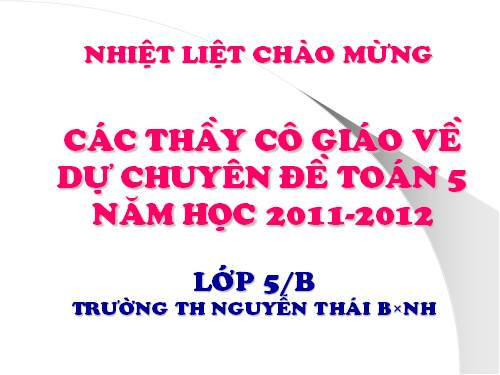 Chuyên đề khối 5