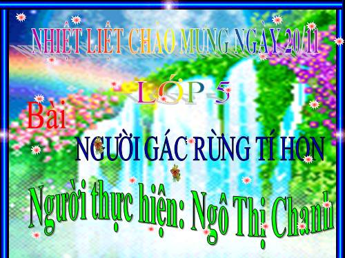 Tuần 13. Người gác rừng tí hon