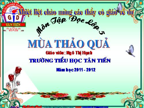 Tuần 12. Mùa thảo quả