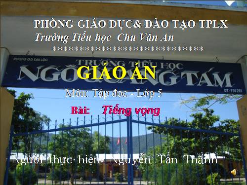 Tuần 11. Tiếng vọng