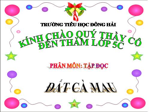 Tuần 9. Đất Cà Mau