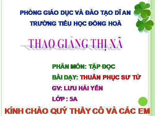 Tuần 30. Thuần phục sư tử