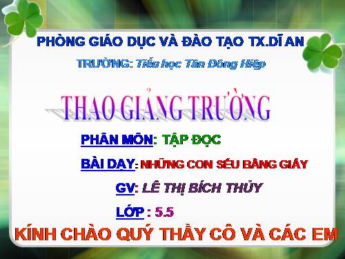 Tuần 4. Những con sếu bằng giấy