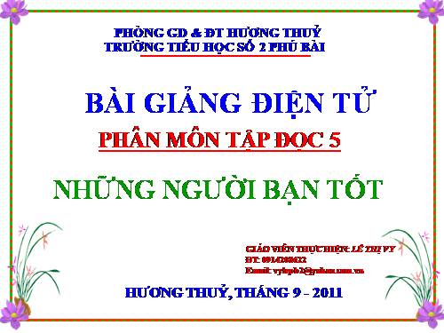 Tuần 7. Những người bạn tốt