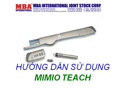 GT sử dụng MIMI0 TEACH ( new )