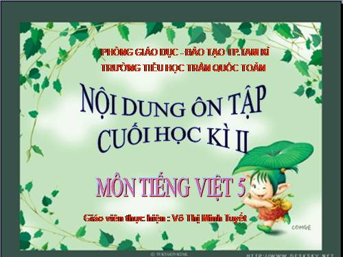 Tuần 35. Ôn tập Cuối Học kì II