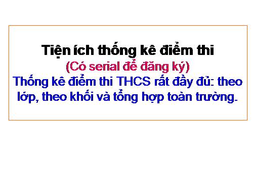 Phần mềm thống kê điểm thi
