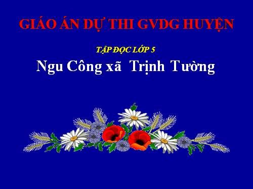 Tuần 17. Ngu Công xã Trịnh Tường