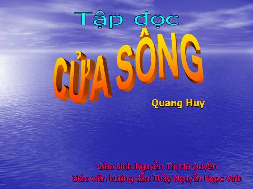 Tuần 25. Cửa sông