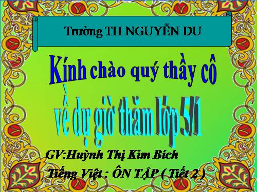 Tuần 18. Ôn tập Cuối Học kì I