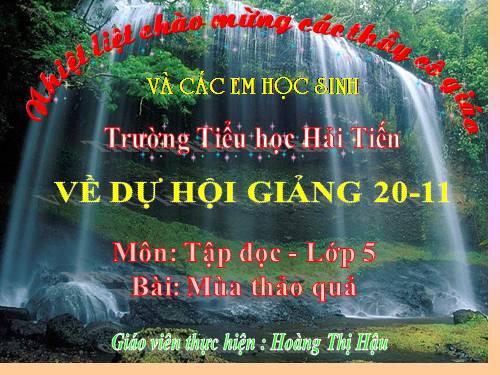 Tuần 12. Mùa thảo quả