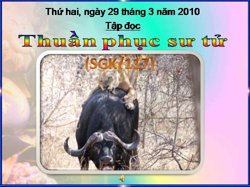 Tuần 30. Thuần phục sư tử