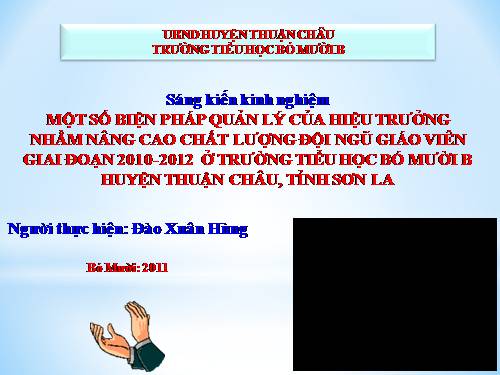 BÁO CÁO TRIỂN KHAI SÁNG KIẾN