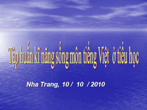 Giáo dục kĩ năng sống trong môn TV