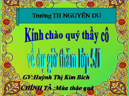 Tuần 12. Mùa thảo quả