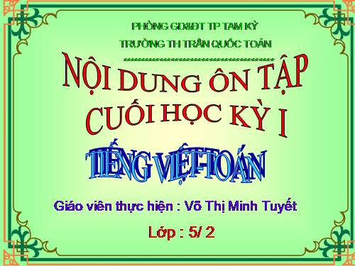 ÔN TẬP CUỐI HKI - LỚP 5 - NĂM HỌC 2010-2011