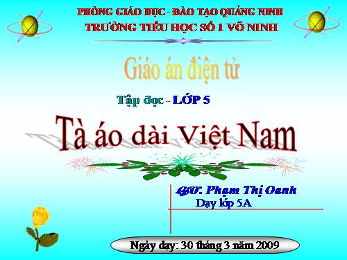 Tuần 30. Tà áo dài Việt Nam