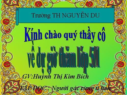 Tuần 13. Người gác rừng tí hon