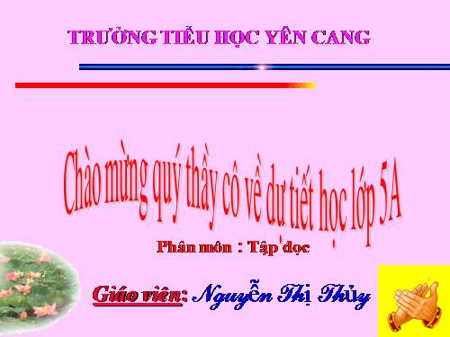 Tuần 32. Những cánh buồm