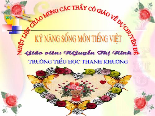 Dạy kĩ năng sống cho HS qua môn Tiếng Việt