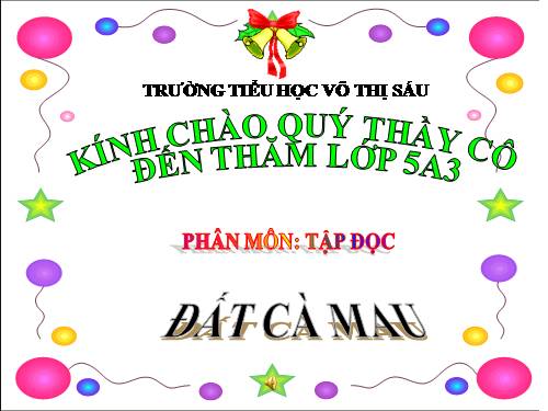 Tuần 9. Đất Cà Mau