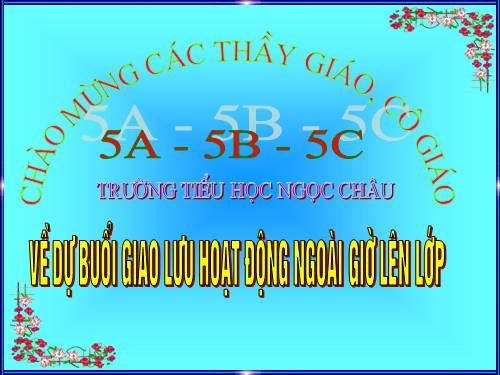 hoat dong ngoai gio len lop