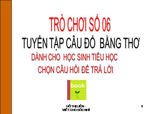 Câu đố cho bé tiểu học