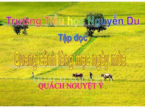 Tuần 1. Quang cảnh làng mạc ngày mùa