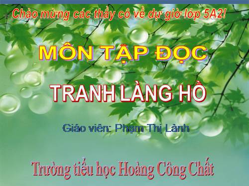 Tuần 27. Tranh làng Hồ