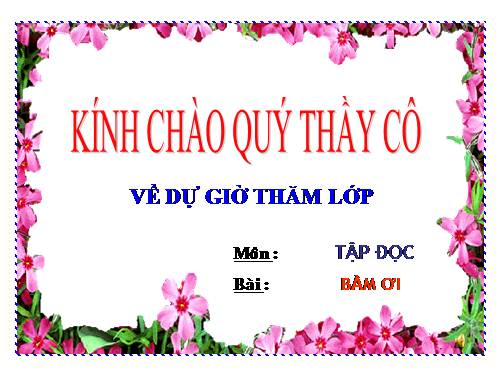 Tuần 31. Bầm ơi