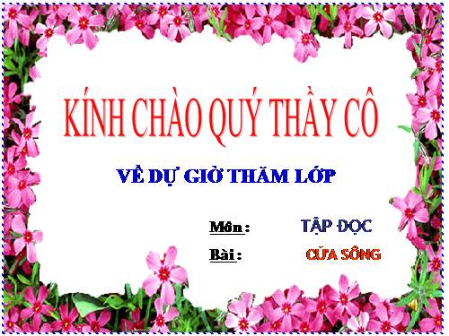 Tuần 25. Cửa sông
