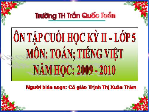 Tuần 35. Ôn tập Cuối Học kì II