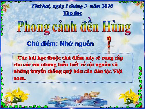 Tuần 25. Phong cảnh đền Hùng