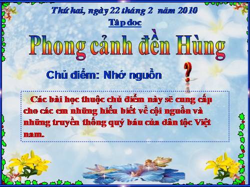 Tuần 25. Phong cảnh đền Hùng