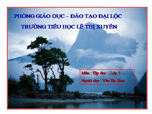 Tuần 12. Mùa thảo quả