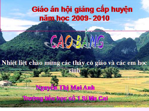 Tuần 22. Cao Bằng