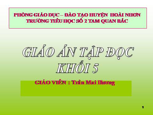 Tuần 12. Mùa thảo quả