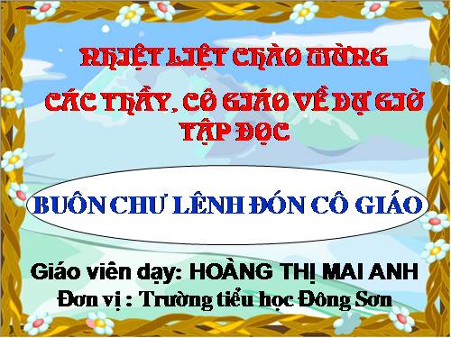 Tuần 15. Buôn Chư Lênh đón cô giáo