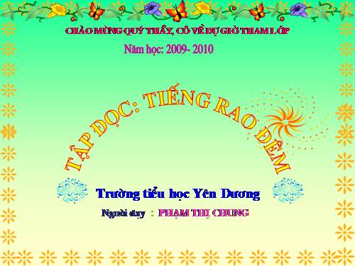 Tuần 21. Tiếng rao đêm