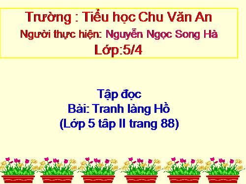 Tuần 27. Tranh làng Hồ