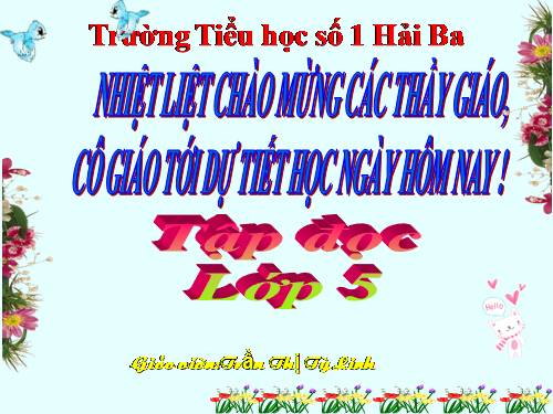 Tuần 7. Những người bạn tốt