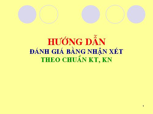 Nội dung tập huấn Chuẩn KT-KN các môn học ở tiểu học