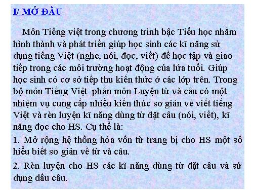 KN dạy LTVC cho HS 4+ 5