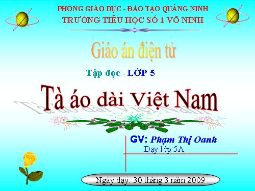 Tuần 30. Tà áo dài Việt Nam