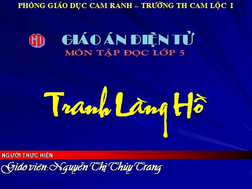 Tuần 27. Tranh làng Hồ